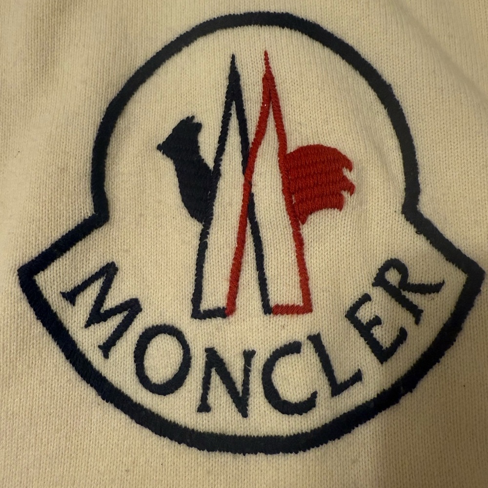 Moncler Cream Sweater with Logo